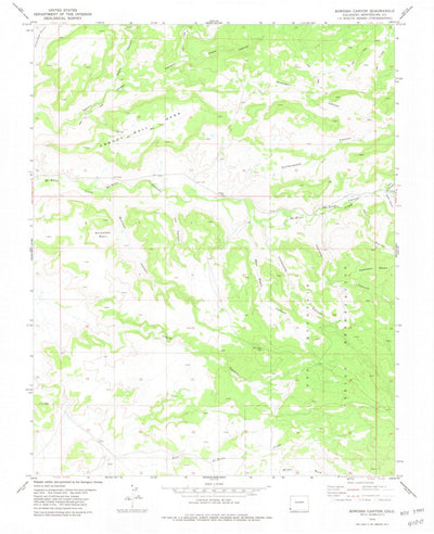 United States Geological Survey Bowdish Canyon, CO (1979, 24000-Scale) digital map