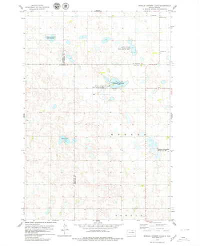 United States Geological Survey Bowdle-Hosmer Lake, SD (1978, 24000-Scale) digital map