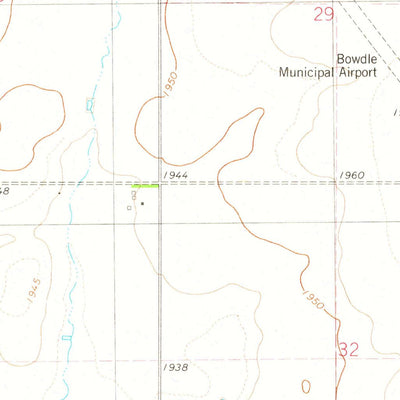 United States Geological Survey Bowdle, SD (1974, 24000-Scale) digital map