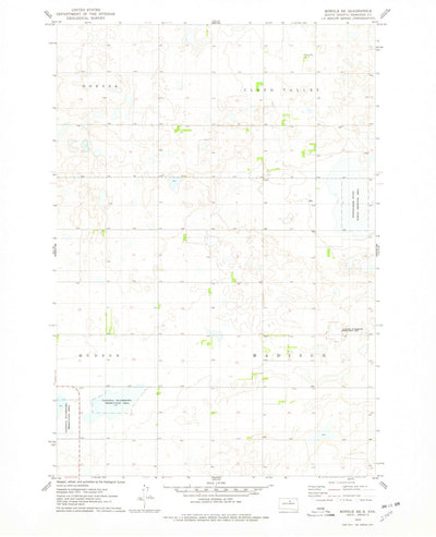 United States Geological Survey Bowdle SE, SD (1974, 24000-Scale) digital map
