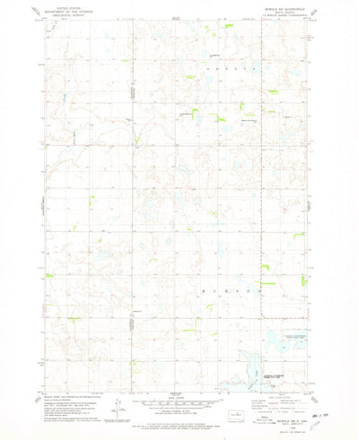 United States Geological Survey Bowdle SW, SD (1978, 24000-Scale) digital map