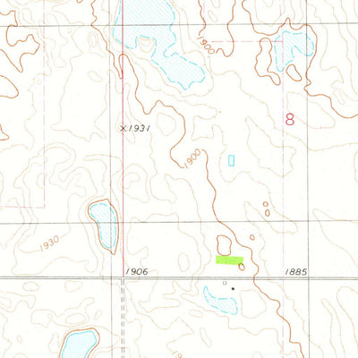 United States Geological Survey Bowdle SW, SD (1978, 24000-Scale) digital map