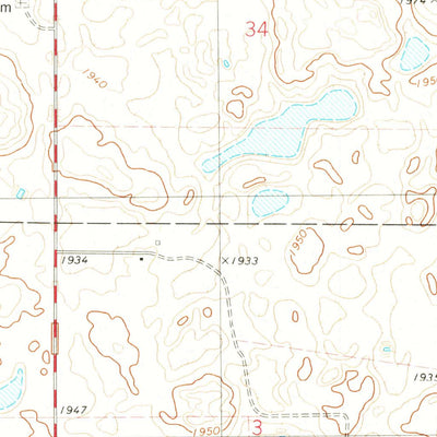 United States Geological Survey Bowdle SW, SD (1978, 24000-Scale) digital map