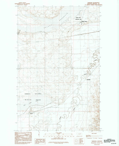 United States Geological Survey Bowdoin, MT (1984, 24000-Scale) digital map