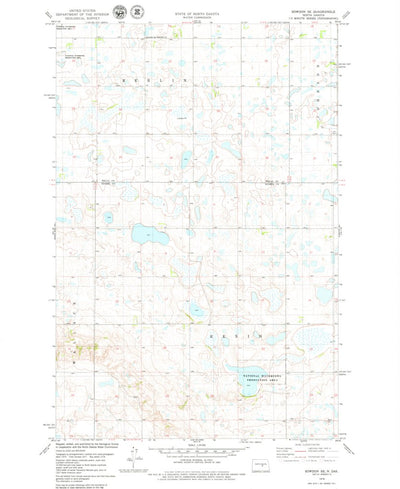 United States Geological Survey Bowdon SE, ND (1978, 24000-Scale) digital map