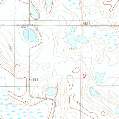 United States Geological Survey Bowdon SE, ND (1978, 24000-Scale) digital map