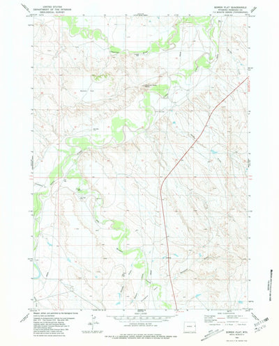 United States Geological Survey Bowen Flat, WY (1981, 24000-Scale) digital map