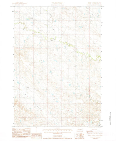 United States Geological Survey Bowen Ranch, SD (1983, 24000-Scale) digital map