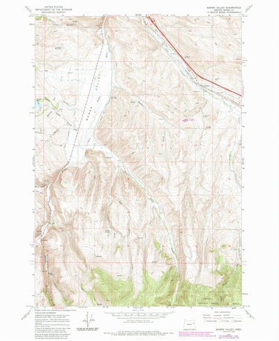 United States Geological Survey Bowen Valley, OR (1967, 24000-Scale) digital map