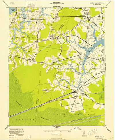 United States Geological Survey Bowers Hill, VA (1952, 24000-Scale) digital map