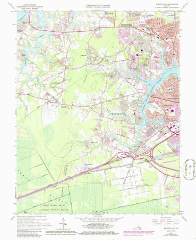 United States Geological Survey Bowers Hill, VA (1965, 24000-Scale) digital map