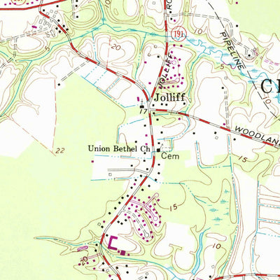 United States Geological Survey Bowers Hill, VA (1965, 24000-Scale) digital map