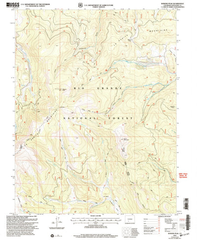 United States Geological Survey Bowers Peak, CO (2001, 24000-Scale) digital map