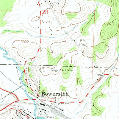 United States Geological Survey Bowerston, OH (1961, 24000-Scale) digital map