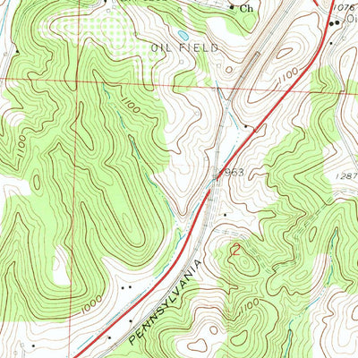 United States Geological Survey Bowerston, OH (1961, 24000-Scale) digital map