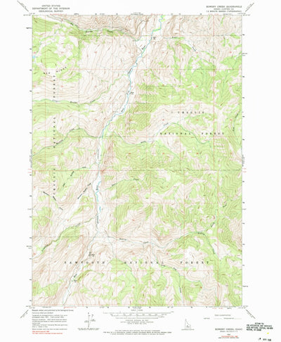 United States Geological Survey Bowery Creek, ID (1963, 24000-Scale) digital map