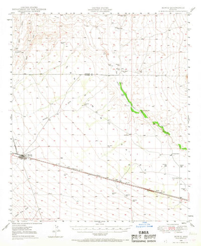 United States Geological Survey Bowie, AZ (1949, 62500-Scale) digital map