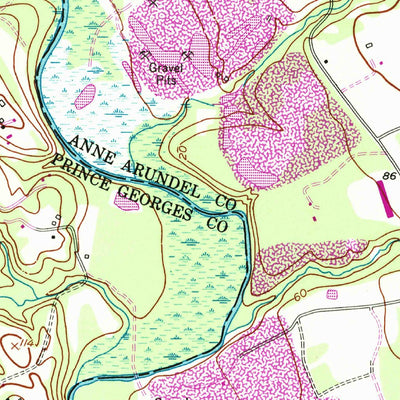 United States Geological Survey Bowie, MD (1957, 24000-Scale) digital map