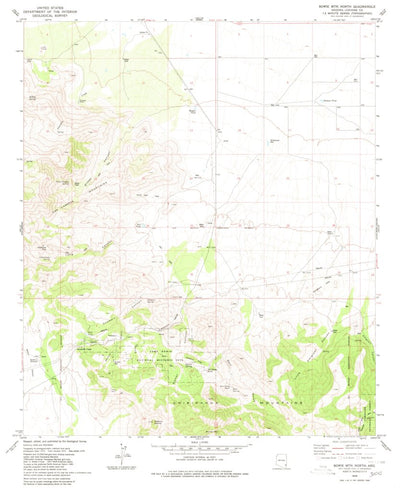 United States Geological Survey Bowie Mountain North, AZ (1979, 24000-Scale) digital map