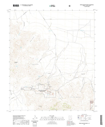 United States Geological Survey Bowie Mountain North, AZ (2021, 24000-Scale) digital map