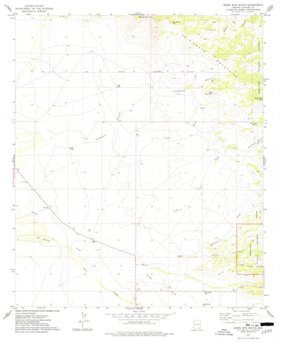United States Geological Survey Bowie Mountain South, AZ (1974, 24000-Scale) digital map