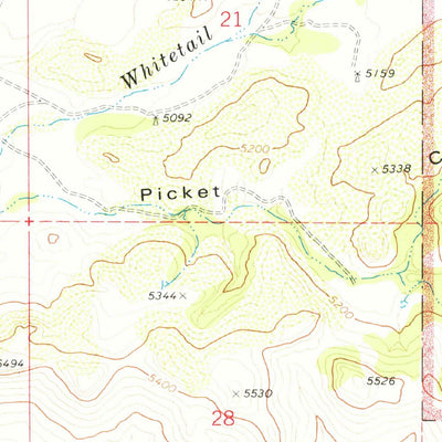 United States Geological Survey Bowie Mountain South, AZ (1974, 24000-Scale) digital map