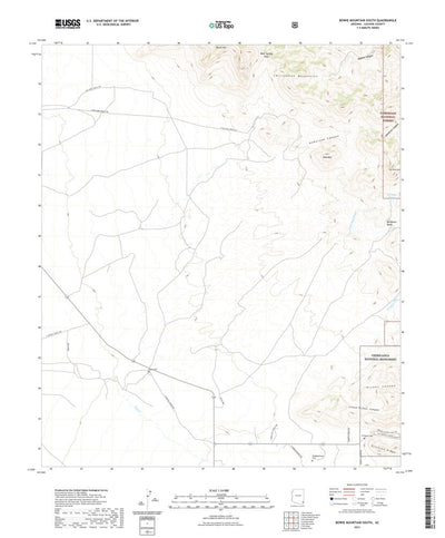 United States Geological Survey Bowie Mountain South, AZ (2021, 24000-Scale) digital map