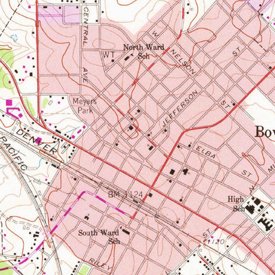 United States Geological Survey Bowie, TX (1961, 24000-Scale) digital map