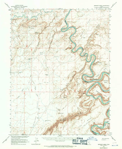 United States Geological Survey Bowknot Bend, UT (1963, 62500-Scale) digital map
