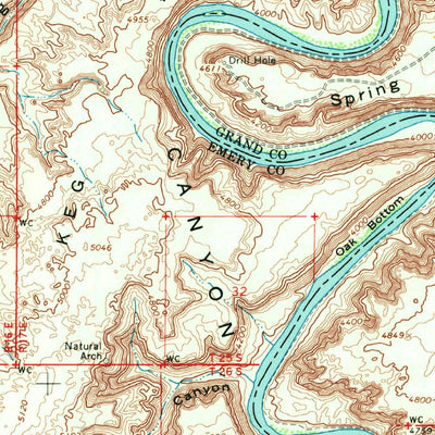 United States Geological Survey Bowknot Bend, UT (1963, 62500-Scale) digital map