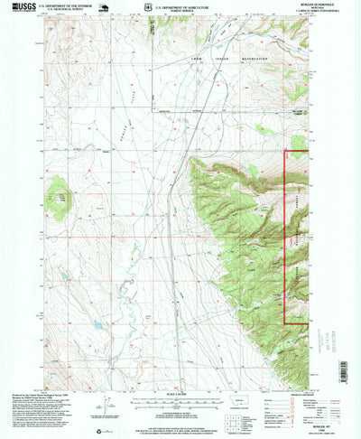 United States Geological Survey Bowler, MT (1996, 24000-Scale) digital map