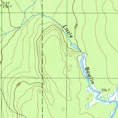 United States Geological Survey Bowlin Brook, ME (1986, 24000-Scale) digital map