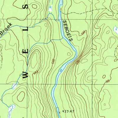 United States Geological Survey Bowlin Brook, ME (1986, 24000-Scale) digital map