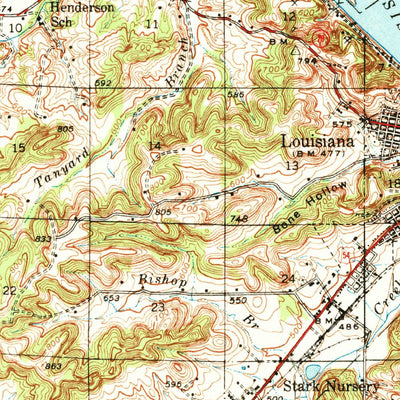 United States Geological Survey Bowling Green, MO-IL (1937, 62500-Scale) digital map