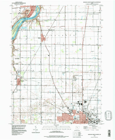 United States Geological Survey Bowling Green North, OH (1994, 24000-Scale) digital map
