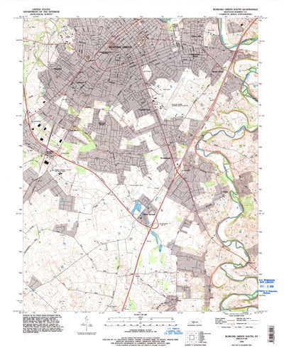 United States Geological Survey Bowling Green South, KY (1993, 24000-Scale) digital map