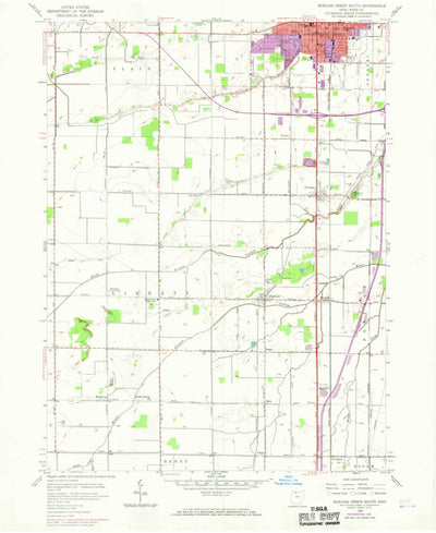 United States Geological Survey Bowling Green South, OH (1958, 24000-Scale) digital map