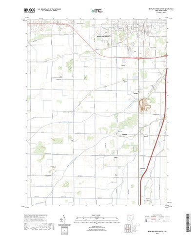 United States Geological Survey Bowling Green South, OH (2023, 24000-Scale) digital map