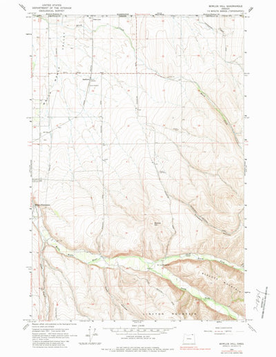United States Geological Survey Bowlus Hill, OR (1964, 24000-Scale) digital map