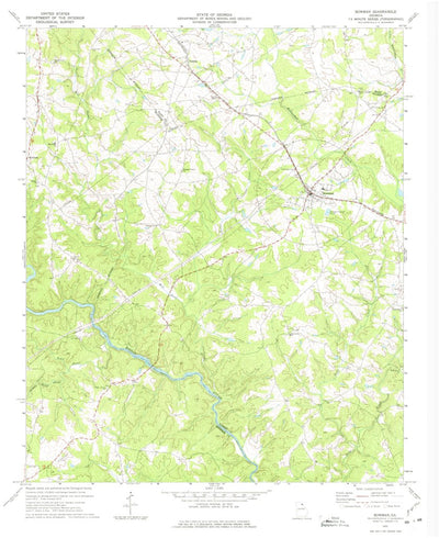 United States Geological Survey Bowman, GA (1972, 24000-Scale) digital map