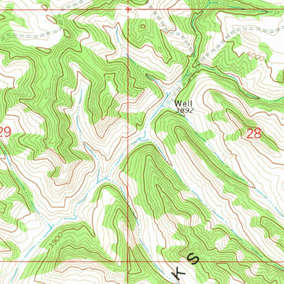 United States Geological Survey Bowman Hill, WY (1972, 24000-Scale) digital map