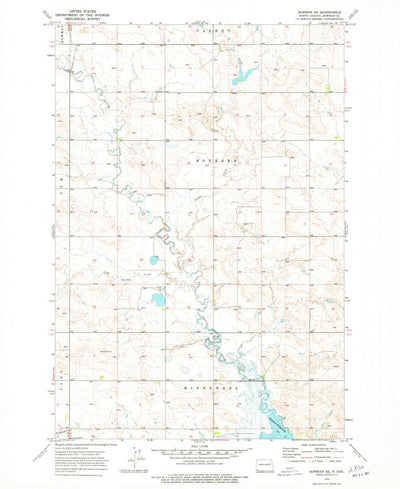 United States Geological Survey Bowman SE, ND (1973, 24000-Scale) digital map