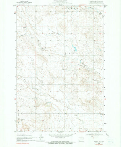 United States Geological Survey Bowman SW, ND (1968, 24000-Scale) digital map