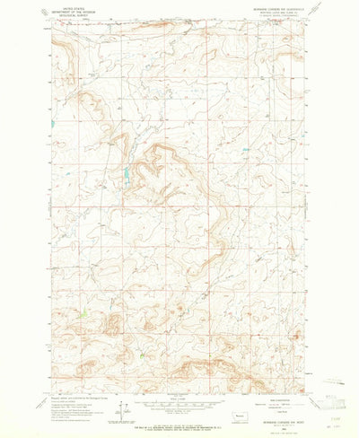 United States Geological Survey Bowmans Corners NW, MT (1963, 24000-Scale) digital map