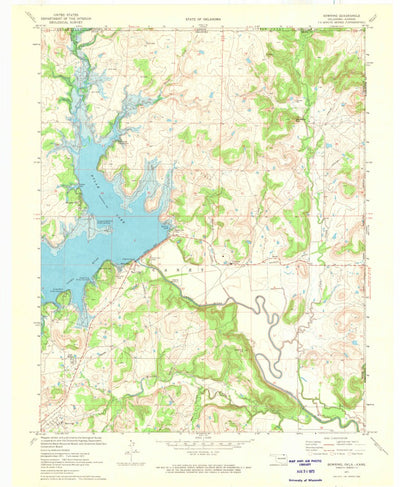 United States Geological Survey Bowring, OK-KS (1971, 24000-Scale) digital map