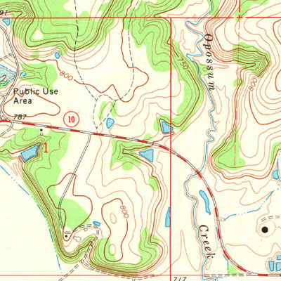 United States Geological Survey Bowring, OK-KS (1971, 24000-Scale) digital map