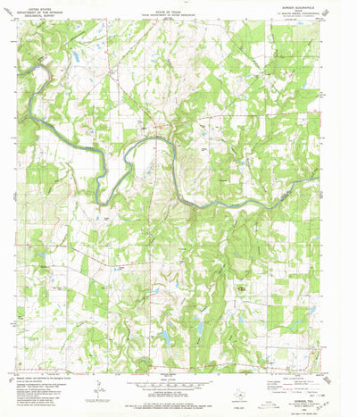 United States Geological Survey Bowser, TX (1980, 24000-Scale) digital map