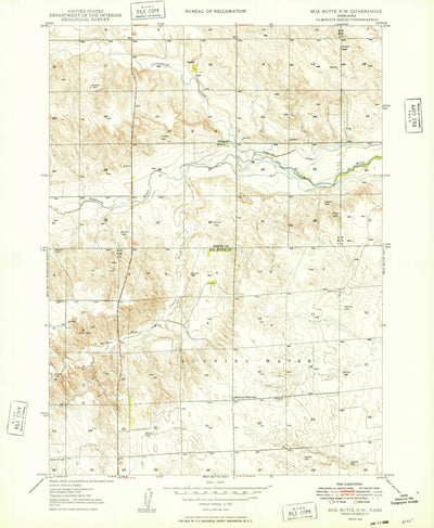 United States Geological Survey Box Butte NW, NE (1949, 24000-Scale) digital map