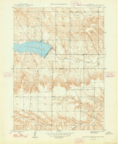 United States Geological Survey Box Butte Reservoir East, NE (1948, 24000-Scale) digital map
