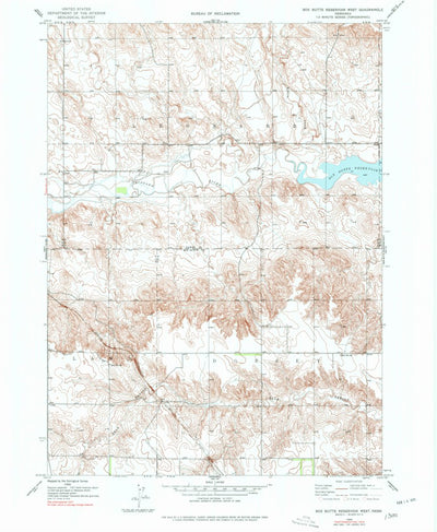 United States Geological Survey Box Butte Reservoir West, NE (1946, 24000-Scale) digital map